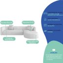 Ver imagem 5 de Sofá Modular Celinne Luxuoso Sala de Estar Decoração Luxo 265cm Bouclé