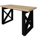 Ver imagem 4 de Mesa para Escritório Escrivaninha Home Office 135x75 Cm Tokyo A02 Carvalho Preto - Lyam Decor