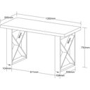 Ver imagem 5 de Mesa para Escritório Escrivaninha Home Office 135x75 Cm Tokyo A02 Carvalho Preto - Lyam Decor