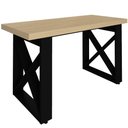 Ver imagem 1 de Mesa para Escritório Escrivaninha Home Office 135x75 Cm Tokyo A02 Carvalho Preto - Lyam Decor