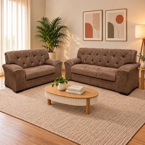 Conjunto de Sofá 2 e 3 Lugares Caribe Castor Masterflex