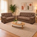 Ver imagem 1 de Conjunto de Sofá 2 e 3 Lugares Caribe Castor Masterflex