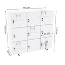 Ver imagem 2 de ARMÁRIO ESCANINHO 9 PORTAS CHAVE M240.2021.B ORGANIZADOR MUNDI MOVEIS