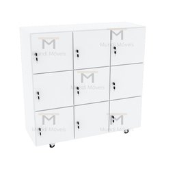 ARMÁRIO ESCANINHO 9 PORTAS CHAVE M240.2021.B ORGANIZADOR MUNDI MOVEIS - 4