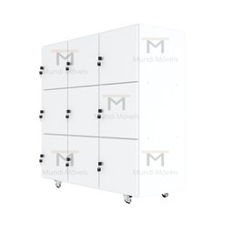 ARMÁRIO ESCANINHO 9 PORTAS CHAVE M240.2021.B ORGANIZADOR MUNDI MOVEIS - 3