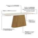 Ver imagem 4 de Mesa de Jantar 8 Lugares Olívia com Vidro Nature/off White/creme - Henn