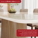 Ver imagem 6 de Mesa de Jantar 8 Lugares Olívia com Vidro Nature/off White/creme - Henn