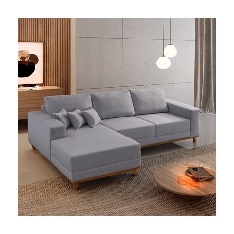 Sofá Cronos 03 Metros Chaise Lado Esquerdo Meu Sofá Online