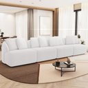Ver imagem 1 de Sofá 4 Lugares para Sala de Estar Living 308cm Arlo F04 Bouclê Branco - Lyam Decor