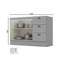 Ver imagem 2 de Balcão para Cozinha 3 Gavetas 2 Portas com Tampo Emily