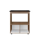 Ver imagem 3 de Balcão Elisa para Cooktop 4 Bocas com Nicho para Forno/microondas - Savana/off White Móblis