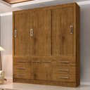 Ver imagem 2 de Guarda Roupa Marselha 3 Portas 6 Gavetas Jequitibá J&A Móveis