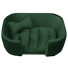 Cama para Cachorro Pet Sofá Gato Pé Palito Caminha Confortável com Almofada Veludo Verde - 2