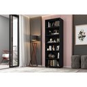 Ver imagem 1 de Estante de Livros 5 Prateleiras Livreiro de Madeira Sala - Preto