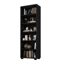 Ver imagem 2 de Estante de Livros 5 Prateleiras Livreiro de Madeira Sala - Preto