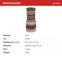 Ver imagem 6 de Vaso Decorativo de Fibra Natural Verde 55x20x20cm Enfeite Sala Mesa Estante
