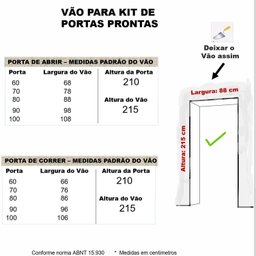 Kit Porta de Correr Madeira Lisa 210x70x3,5cm Laca Moldufama - 3 Kit Porta de Correr Madeira Lisa 210x70x3,5cm Laca Moldufama - 3