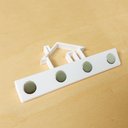 Ver imagem 3 de Porta Chaves Magnético Casinha - 4 ímãs - Toque 3D: Branco