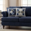 Ver imagem 2 de Capa de Almofada Grécia Jacquard 45x45cm Estampa Frente e Verso com Zíper Cor Azul