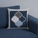 Ver imagem 5 de Capa de Almofada Grécia Jacquard 45x45cm Estampa Frente e Verso com Zíper Cor Azul