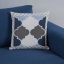 Ver imagem 6 de Capa de Almofada Grécia Jacquard 45x45cm Estampa Frente e Verso com Zíper Cor Azul