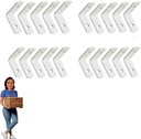 Ver imagem 1 de Cantoneira L Multiuso Branca, Kit com 20 Unidades, 1"x1", Acompanha Parafusos