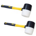 Ver imagem 1 de Martelo Borracha Construcao Kit 2 Uni Ceramica Porcelanato Assentar Piso Azulejo Ergonomico Marreta 