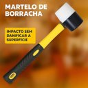 Ver imagem 5 de Martelo Borracha Construcao Kit 2 Uni Ceramica Porcelanato Assentar Piso Azulejo Ergonomico Marreta 