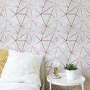 Ver imagem 3 de Papel de Parede Adesivo Zara Rose Gold Quarto Sala Rolo 5m