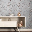 Ver imagem 1 de Papel de Parede Adesivo Zara Rose Gold Quarto Sala Rolo 5m