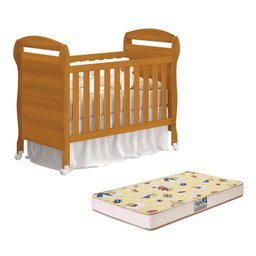 Berço Mini Cama Danny Savana com Colchão D18 de 10cm - Reller Móveis Savana - 1 Berço Mini Cama Danny Savana com Colchão D18 de 10cm - Reller Móveis Savana - 1
