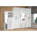 Ver imagem 1 de Guarda Roupa 2 Peças 1 Guarda Roupa + 1 Cômoda Qc127 Branco Santos Andirá