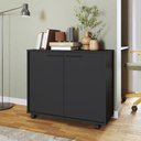 Ver imagem 4 de Balcão 2 portas 2 prateleiras 4 pés rodízios BHO 74 Linha Line - BRV Móveis