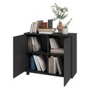 Ver imagem 2 de Balcão 2 portas 2 prateleiras 4 pés rodízios BHO 74 Linha Line - BRV Móveis