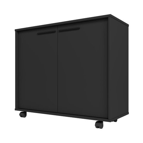 Balcão 2 portas 2 prateleiras 4 pés rodízios BHO 74 Linha Line - BRV Móveis