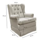 Ver imagem 5 de Poltrona de Amamentação Eloisa com Balanço e Puff Suede Bege - Phoenix Baby