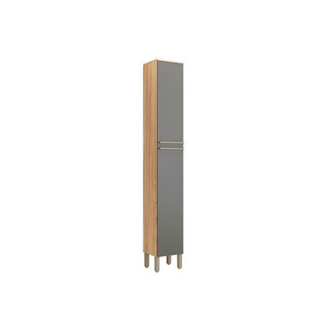 Paneleiro de Cozinha Nápoli Prime C/ 2 Portas 34x222cm Amendoa/chumbo - Ronipa