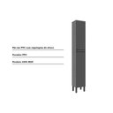 Ver imagem 3 de Paneleiro de Cozinha Nápoli Prime C/ 2 Portas 34x222cm Amendoa/chumbo - Ronipa