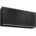 Ver imagem 1 de Armário Aéreo de Geladeira 3 Portas 120 Cm Valência Preto