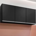 Ver imagem 3 de Armário Aéreo de Geladeira 3 Portas 120 Cm Valência Preto