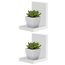 Ver imagem 1 de Kit com 2 Mini Prateleiras Buzios 15 X 12cm - Branco