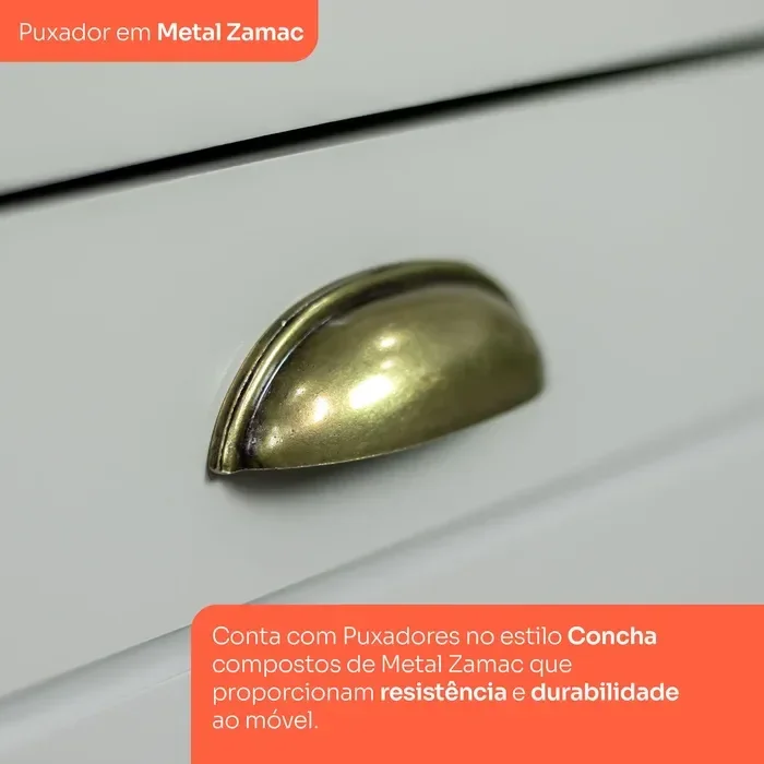 Balcão para Cozinha 3 Gavetas 2 Portas com Tampo Emily - 6