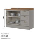 Ver imagem 4 de Balcão para Cozinha 3 Gavetas 2 Portas com Tampo Emily