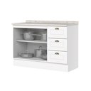Ver imagem 4 de Balcão para Cozinha 3 Gavetas 2 Portas com Tampo Emily Branco/HP/Calcare