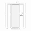 Ver imagem 4 de Kit Porta de Correr Madeira Lisa 210x70x3,5cm Laca Moldufama Branco