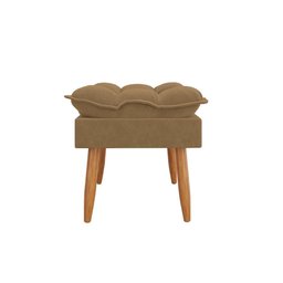 Puff Luxo Sofisticação Decorativa para Sala Sofisticada Premium Cor:capuccino - 2