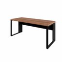 Ver imagem 2 de Mesa Escrivaninha Escritório 150cm x 70cm MDP Nogal com Preto F5 Office
