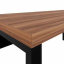 Ver imagem 7 de Mesa Escrivaninha Escritório 150cm x 70cm MDP Nogal com Preto F5 Office