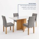 Ver mais imagens de Conjunto de Mesa de Jantar 4 Lugares Carol e Espanha MDF Cinamomo Off White e Cinza