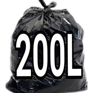Saco de Lixo 200 Litros Preto Kit Pacote 100 Unidades 90 X 100 Cm para Uso Residencial / Industria